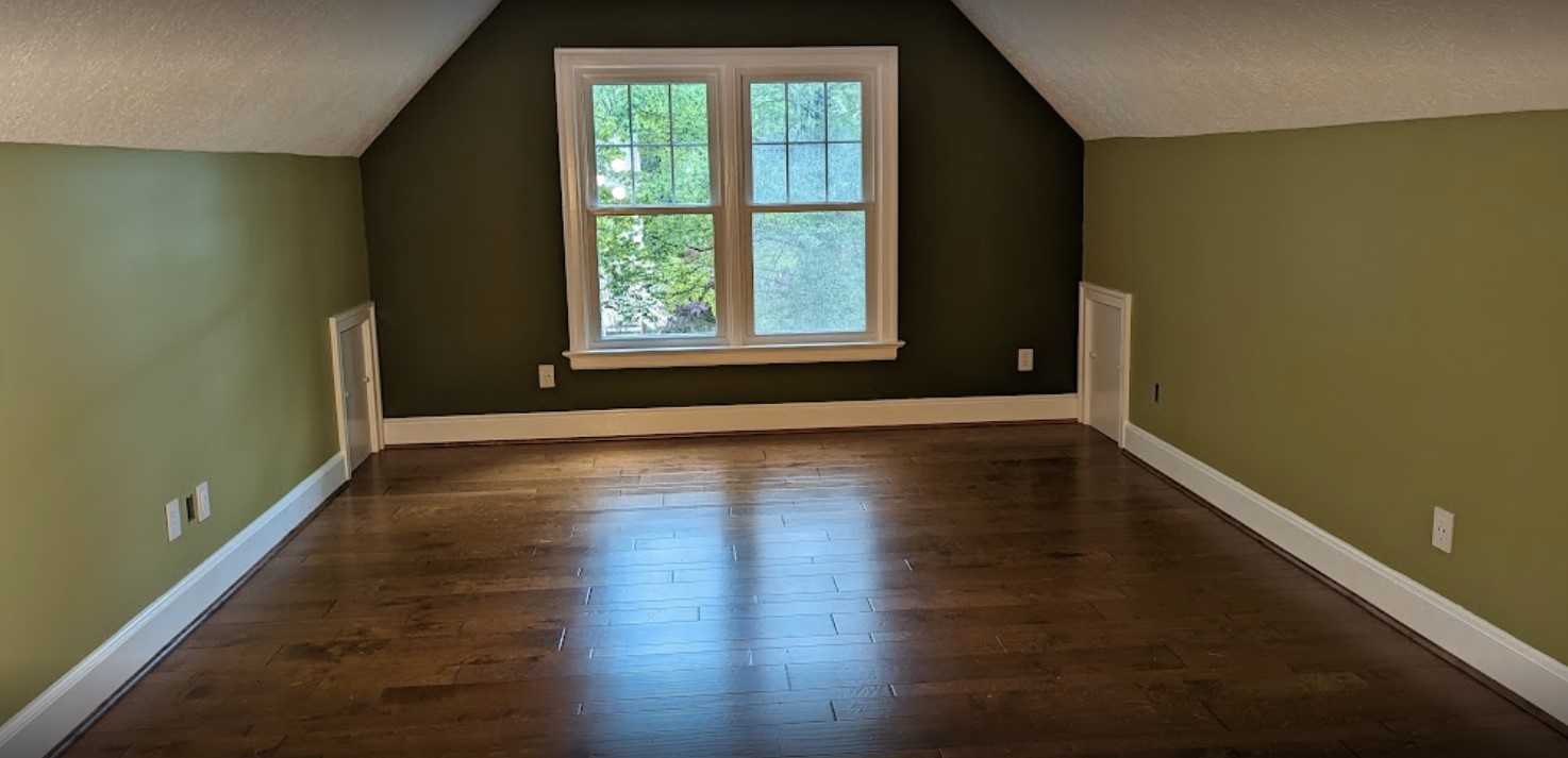 Hardwood entryway installation at L & M 